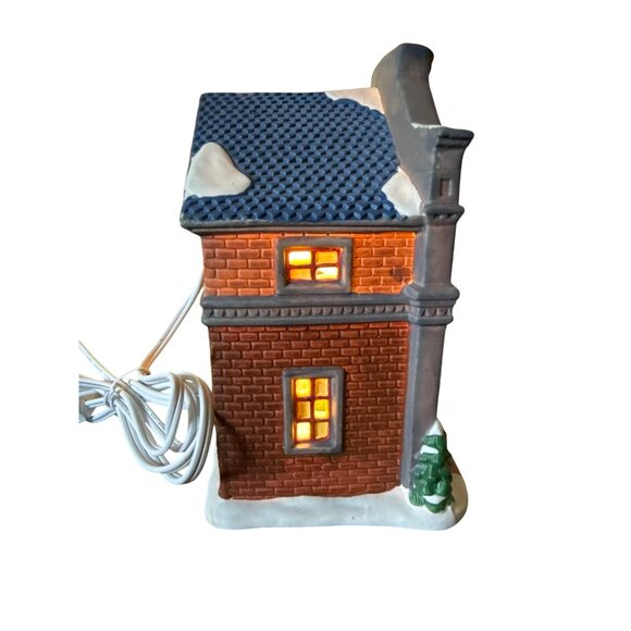 Trim A Home Vintage Christmas Village Foleys Pharmacy Illuminated House - Picture 4 of 9